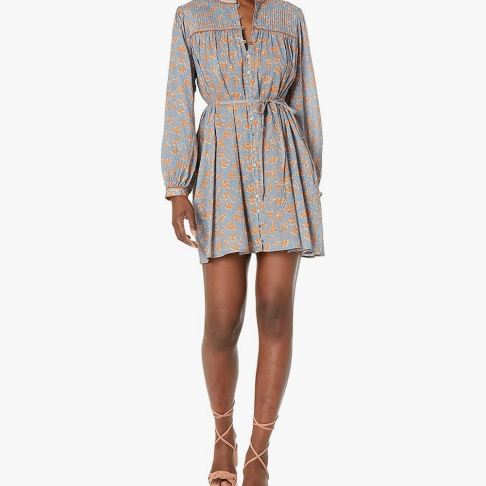 Joie Challensia Pin Tuck Mini Fit & Flare Dress